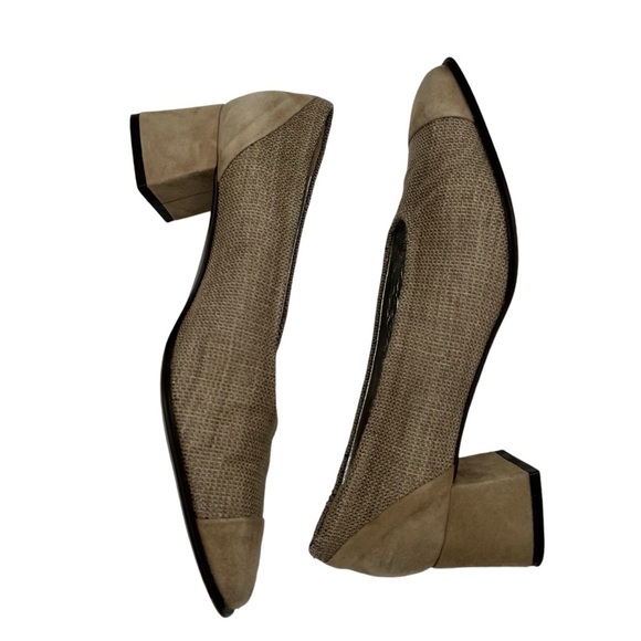 Joan & David Women's Low Block Heel Suede & - Picture 5 of 12